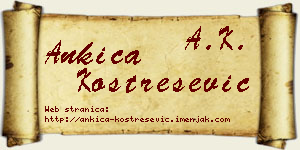 Ankica Kostrešević vizit kartica